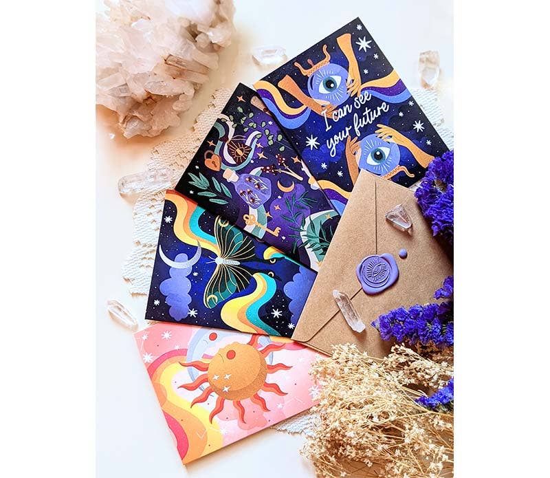 Magical Memos Greeting Cards - Celestial, Mystical, Colorful