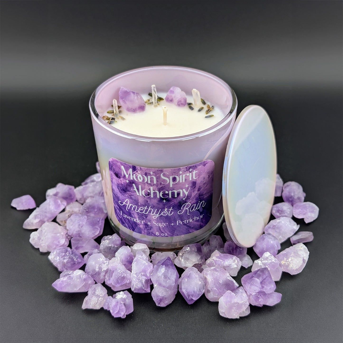 Amethyst Rain Candle