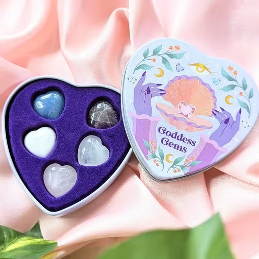 Goddess Gems Crystal Heart Tin Set