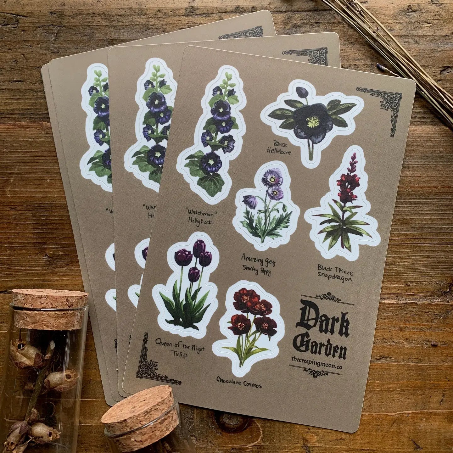 Dark Garden Vinyl Sticker Sheet